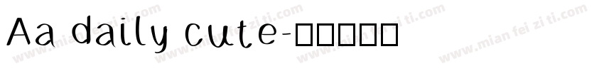 Aa daily cute字体转换